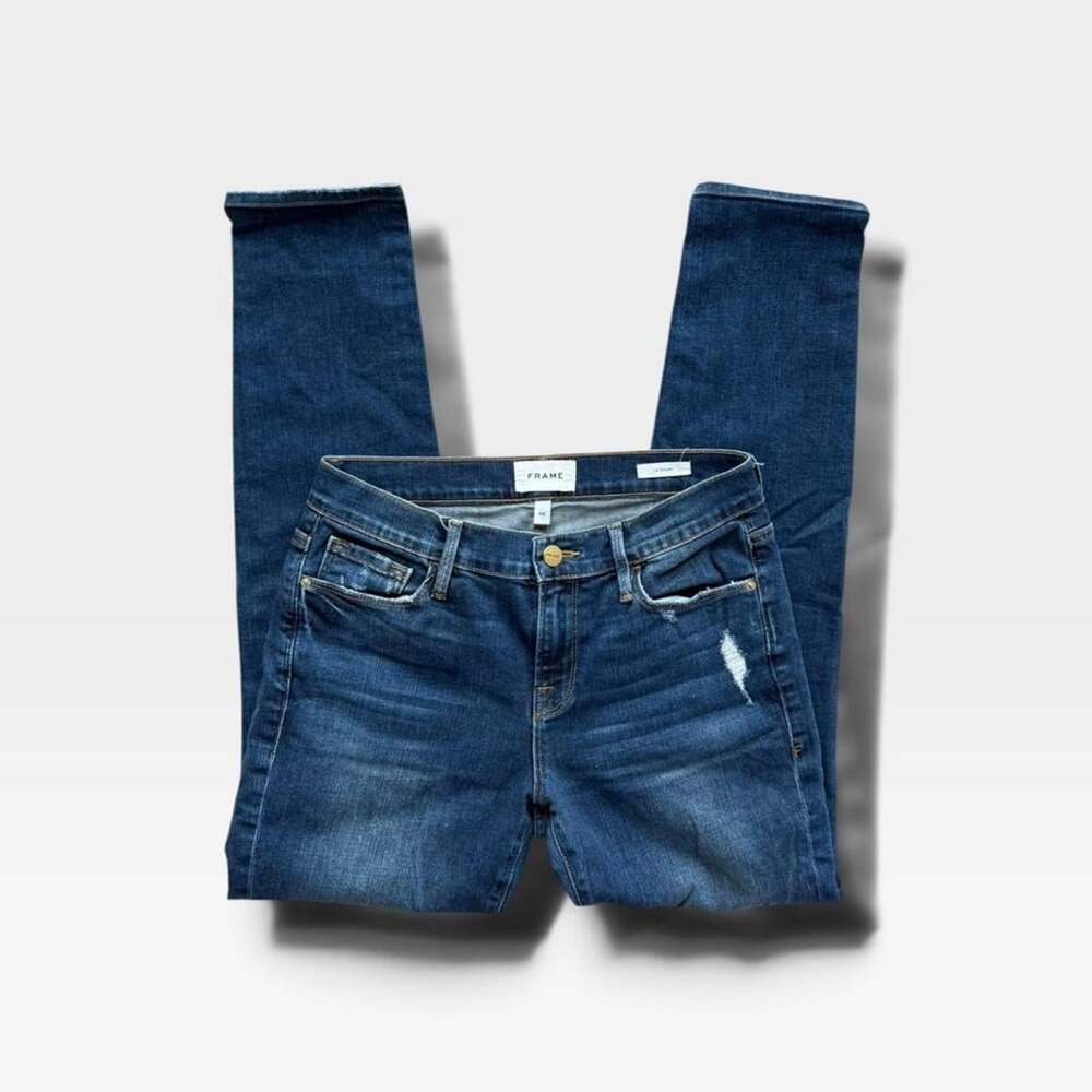 FRAME Le Garçon Boyfriend Jeans | Azure Mid Wash | Mid Rise | Womens Size 26